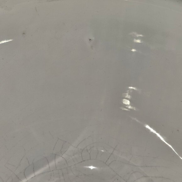 Pier 1 Vintage HandPainted Striped Ceramic Mixing Bowl Green White Italy 8" READ - Picture 8 of 12